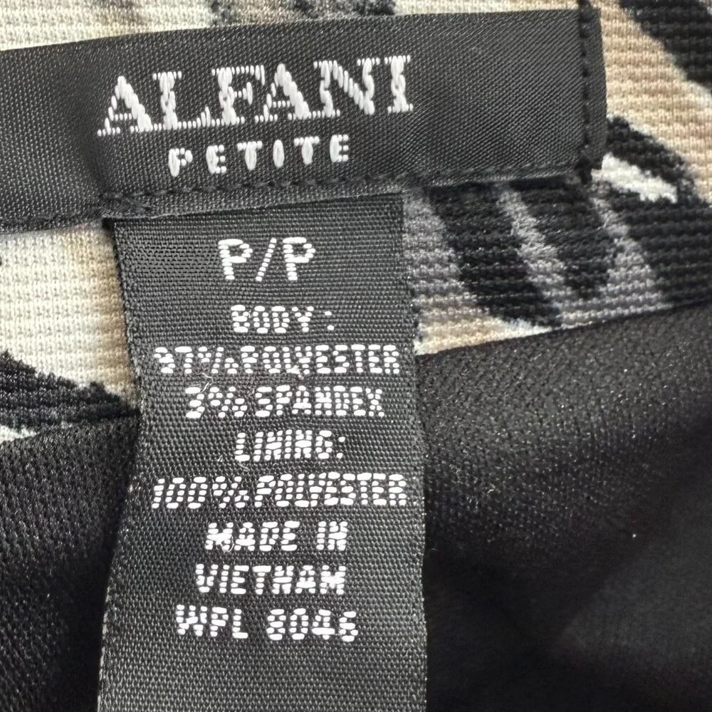 Alfani Pencil Pull on Skirt Petite P Elastic Band Waist High Waisted Lined Black